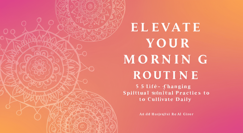 Elevate Your Morning Routine: 5 Life-Changing Spiritual Practices to Cultivate Daily